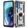 Mobigear Armor Ring Motorola Moto G71 5G Hoesje Hardcase Backcover Shockproof met Ringhouder - Zilver