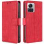 Mobigear Croco Motorola Edge 30 Ultra Hoesje Bookcase Portemonnee - Rood