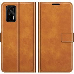 Mobigear Wallet Realme GT Hoesje Bookcase Portemonnee - Cognac
