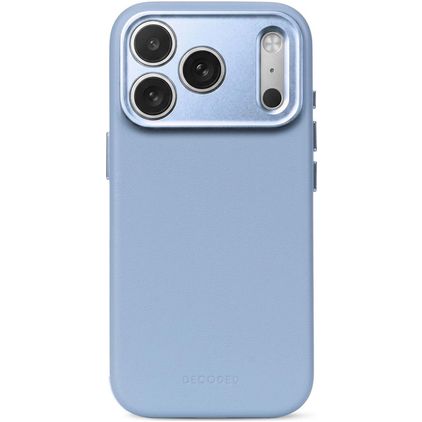 Decoded iPhone 18 Pro MagSafe Hoesje Echt Leer Backcover Shockproof - Sky Blue