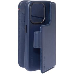 Decoded Detachable Wallet iPhone 15 Pro MagSafe Hoesje Echt Leer Uitneembare 2in1 Bookcase Portemonnee - Blauw
