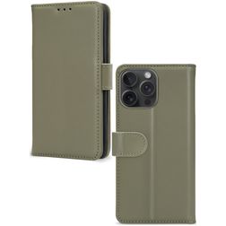 Mobilize Premium Gelly Wallet iPhone 15 Pro Max Hoesje Bookcase Portemonnee - Groen