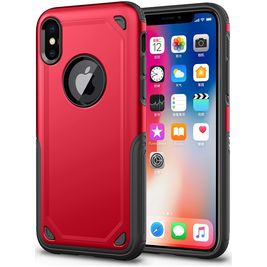 Mobigear Slim Armor iPhone XS Max Hoesje Hardcase Backcover Shockproof - Rood Mobigear Slim Armor iPhone XS Max Hoesje Hardcase Backcover Shockproof - Rood