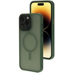 Mobiparts Hardcover iPhone 14 Pro Max MagSafe Hoesje Hardcase Backcover - Satin Green