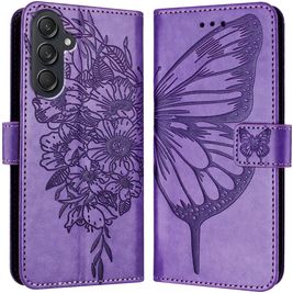 Mobigear Butterfly Samsung Galaxy M55 Hoesje Bookcase Portemonnee - Paars