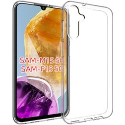 Mobigear Basics Doorzichtig Samsung Galaxy M15 Hoesje Flexibel TPU Backcover - Transparant
