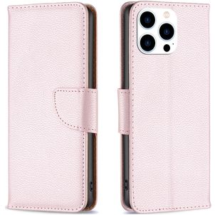 Mobigear Excellent iPhone 16 Pro Max Hoesje Bookcase Portemonnee - Roségoud