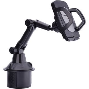 Mobigear Telefoonhouder auto Bekerhouder Klem Universeel - Zwart