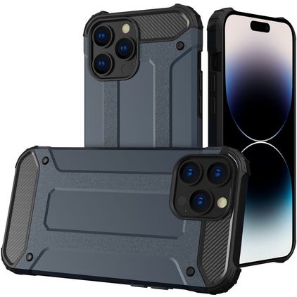 Mobigear Outdoor iPhone 14 Pro Max Hoesje Hardcase Backcover Shockproof - Marineblauw