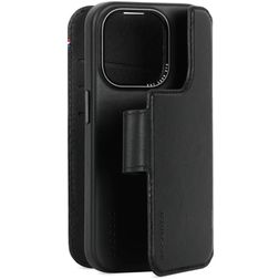 Decoded Detachable Wallet iPhone 15 Pro MagSafe Hoesje Echt Leer Uitneembare 2in1 Bookcase Portemonnee - Zwart