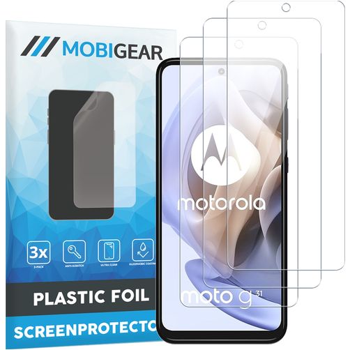 Mobigear Motorola Moto G31 Screenprotector Folie - Case Friendly (3-Pack)
