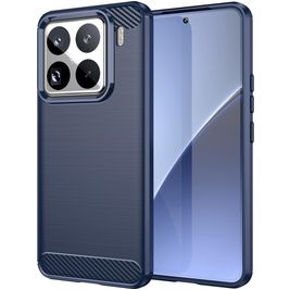 Mobigear Brushed Slim Xiaomi 15 Pro Hoesje Flexibel TPU Backcover - Blauw