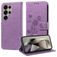 Mobigear Flowers Samsung Galaxy S25 Ultra Hoesje Bookcase Portemonnee - Paars