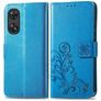Mobigear Clover OPPO Reno 8T 4G Hoesje Bookcase Portemonnee - Blauw