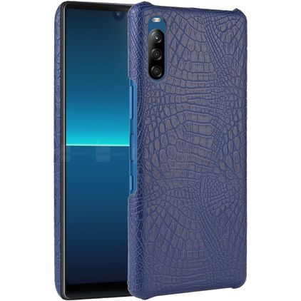 Mobigear Croco Sony Xperia L4 Hoesje Hardcase Backcover - Blauw