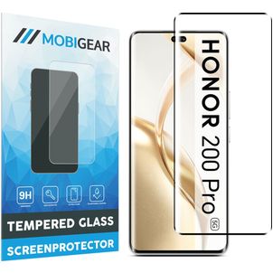 Mobigear Premium HONOR 200 Pro Glazen Screenprotector - Case Friendly - Zwart