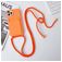 Mobigear Lanyard Card iPhone 15 Pro Siliconen Hoesje met koord en Pasjeshouder - Oranje