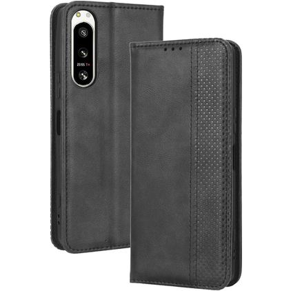 Mobigear Sensation Sony Xperia 5 IV Hoesje Bookcase Portemonnee - Zwart