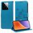 Mobigear Flowers Xiaomi 15 Hoesje Bookcase Portemonnee - Blauw