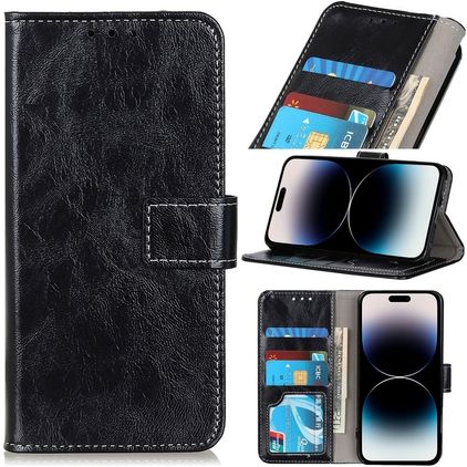 Mobigear Basic iPhone 14 Pro Max Hoesje Bookcase Portemonnee - Zwart