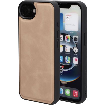 Mobiparts Classic iPhone 16e MagSafe Hoesje TPU,Kunstleer Backcover - Moonstone Beige