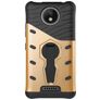 Mobigear Grip Stand Motorola Moto C Plus Hoesje Hardcase Backcover Shockproof met Standaard - Goud