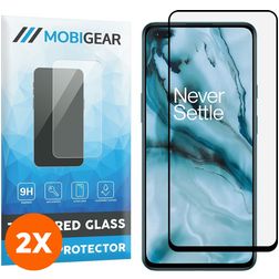Mobigear Premium OnePlus Nord Glazen Screenprotector - Case Friendly - Zwart (2-Pack)