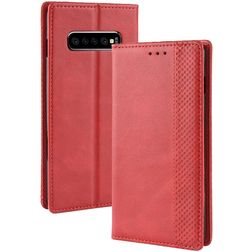 Mobigear Sensation Samsung Galaxy S10 Plus Hoesje Bookcase Portemonnee - Rood