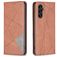 Mobigear Rhombus Slim Samsung Galaxy A56 Hoesje Bookcase - Bruin