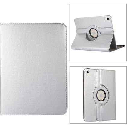 Mobigear DuoStand iPad 10 (2022) Hoes Draaibare Bookcase - Zilver