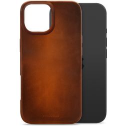 Mobilize Premium iPhone 17 MagSafe Hoesje Echt Leer Backcover - Burned Cognac