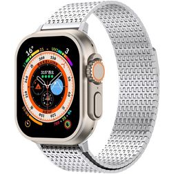 Mobigear Premium Loop Milanese Apple Watch Bandje Magneetsluiting - 42/41/40/38 mm - Zilver