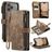 CaseMe C30 iPhone 17 Pro Max Hoesje Bookcase Portemonnee - Bruin