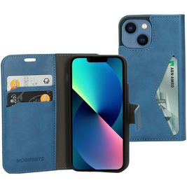 Mobiparts Classic Wallet iPhone 13 Mini Hoesje Bookcase Portemonnee - Steel Blue