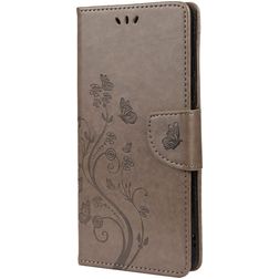 Mobigear Flowers Samsung Galaxy A53 Hoesje Bookcase Portemonnee - Grijs