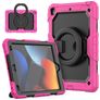 Mobigear RingGuard iPad 9 (2021) Hoes Hard Kunststof,Siliconen Backcover + Standaard - Magenta