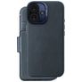 Decoded Detachable Wallet iPhone 16 MagSafe Hoesje Echt Leer Uitneembare 2in1 Bookcase Portemonnee - Marineblauw