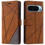 Mobigear Rhombus Google Pixel 9 Pro Hoesje Bookcase Portemonnee - Bruin
