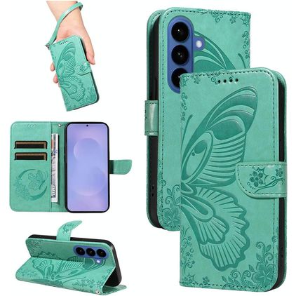 Mobigear Butterfly Samsung Galaxy S26 Hoesje Bookcase Portemonnee - Groen