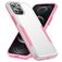 Mobigear Heavy Armor iPhone 14 Pro Max Hoesje Hardcase Backcover Shockproof - Wit / Roze