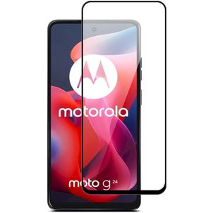 Mobigear Premium Motorola Moto G24 Glazen Screenprotector - Case Friendly - Zwart