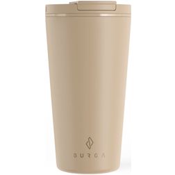 Burga Coffee Mug Dubbelwandige RVS Koffie To Go Mok - 470 ml - Tan