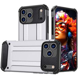 Mobigear Outdoor iPhone 17 Pro Hoesje Hardcase Backcover Shockproof - Zilver