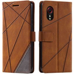 Mobigear Rhombus Samsung Galaxy Xcover 7 Hoesje Bookcase Portemonnee - Bruin