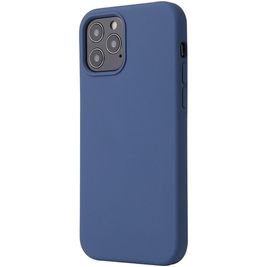 Mobigear Rubber Touch iPhone 12 Siliconen Hoesje Backcover - Marineblauw Mobigear Rubber Touch iPhone 12 Siliconen Hoesje Backcover - Marineblauw