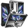 Mobigear Armor Ring Samsung Galaxy Z Fold 4 Hoesje Hardcase Backcover Shockproof met Ringhouder - Zilver