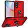 Mobigear Armor ring Samsung Galaxy A37 Hoesje Hardcase Backcover Shockproof met Ringhouder - Rood