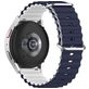 Mobigear Ocean Siliconen Smartwatch Bandje Gespsluiting - Universeel 20 mm aansluiting - Wit / Donkerblauw