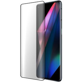 Mobiparts Curved OPPO Find X3 Pro Glazen Screenprotector - Case Friendly - Zwart