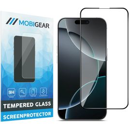 Mobigear Premium iPhone 16 Pro Glazen Screenprotector - Case Friendly - Zwart Mobigear Premium iPhone 16 Pro Glazen Screenprotector - Case Friendly - Zwart